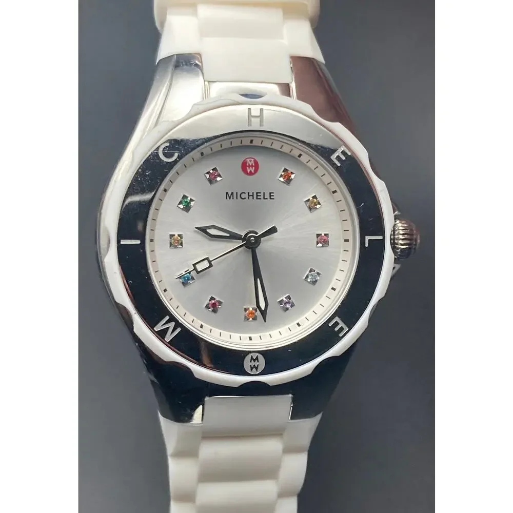 Michele Jelly Bean Tahitian KU15826 Women's Watch 34mm -Fresh Battery WR *READ* - Picture 3 of 14